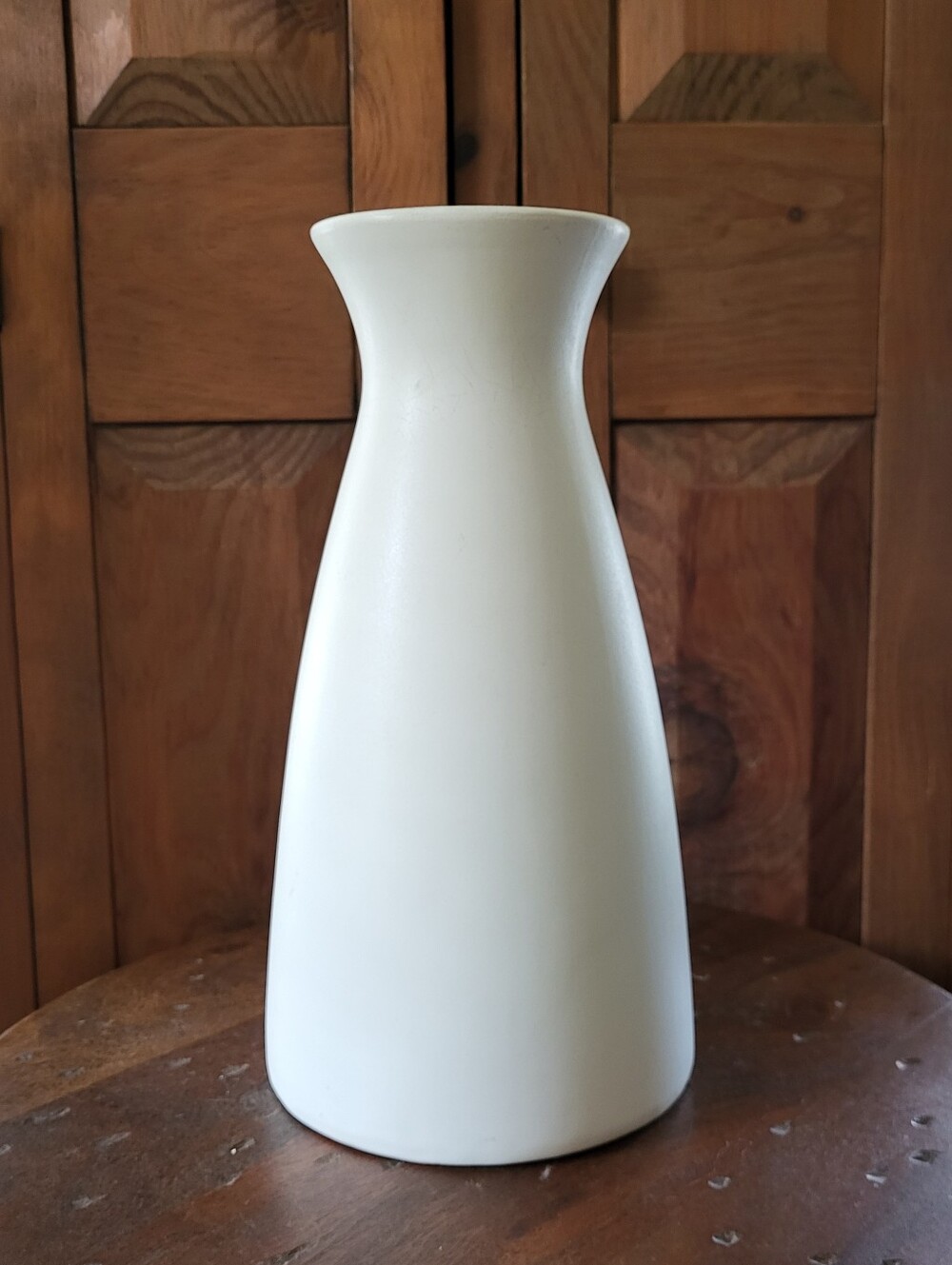 West Elm Cream Ceramic Tapered Vase